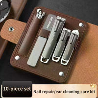10pcs Portable Storage Box Gits Portable Carbon Steel Professional Nail Care Kit Includes Nail Clippers And Manicure Tools