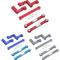 CNC Aluminum Modification Steering Link Group Assembly Tie Rod For 1/16 MJX Hyper Go 16207 16208 16209 16210 H16 H16BM RC Parts