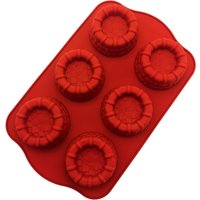 Silicone Colosseum Mousse Cake Mold DIY 6 Cavity Round Basket Weave Baking Tray for Jelly Pudding Dessert Bread Baking Mould