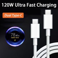 120W USB C To USB Type C Cable PD Fast Charger Cable Dual Type C Data Cable for Xiaomi iPhone 15/16/17