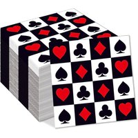 Casino Poker Card Paper Napkins Las Vegas Paper Napkin Set Club Game Dinner Night Playing Cards Themed Party Supplies