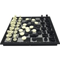 New Magnetic Folding Chess Game Set Checkers Plastic Chess Checkers Chessboard Table Games Entertainment Gift