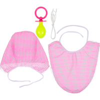 3Pcs/set Funny Adults Cosplay Baby Pacifier Bib Hat Set Party Funny Props Baby Kids Accessories Kit Pacifier Bib Adult Cosplay