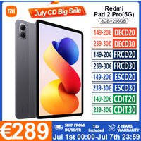 Xiaomi Redmi Pad 2 Pro 5G 8GB+256GB 12,1" 2,5K Display 120Hz Snapdragon 7s Gen4 8MP Kamera 12000mAh Local+ Tablet Schnelle Lieferung