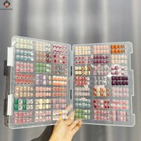 Transparent Press On Nail Art Storage Box, Dustproof Transparent Storage Box, Used For Displaying Nail Samples, Multi-Purpose