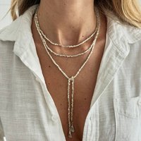 Salircon Boho Sexy Simple Geometric Pendant Choker Necklace for Women New Trend Punk Adjustable Sweater Chain Party Jewelry Gift