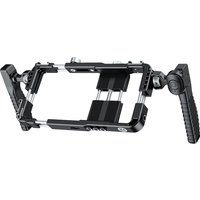 BFT-05A Phone Cage w/ 360° Bluetooth Handle & Filter Mount Lightweight Plastic Rig for Vlogging iPhone Android Black/Pink/Green