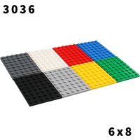 10pcs Moc 3036 bricks Plate 6x8 Small Base Plate DIY Creative Enlighten Building Blocks Compatible with Assembles Kids Toys