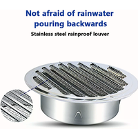 Hot Sale 70/80/100/120/150MM Round Stainless Steel Air Vent Grille Insect Protection Home Exterior Wall Ducting Ventilation Tool