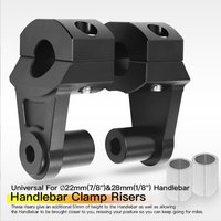 2pcs Motorcycle Accessories Universal 22-28mm Bar Clamps Raised Handlebar Handle Risers 51mm Raise pedestal heightening block