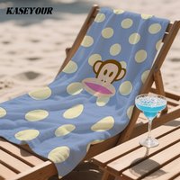 Paul Frank Monkey Polka Dot Oversized Microfiber Beach Towel Sand Proof Quick Dry, Absorbent for Swimming Pool Travel Camping