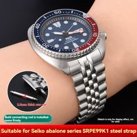Stainless Steel Jubilee Watch Band for Seiko SRPA21/SRP777/SRPC25/SRP773 - Curved End Solid Metal Bracelet with Buckle 22mm