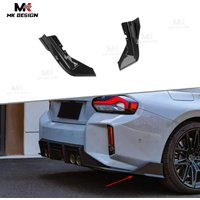 VTEN Style ABS Rear Bumper Splitters for BMW G87 M2 2 Doors Coupe 2023+ Gloss Black Rear Side Aprons Splitter Winglet Auto Part