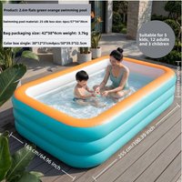 Green Large Portable Inflatable Swimming Pool Home Backyard Summer Family Outdoor Water Play Kids Adults Swim Pool