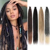 24 Inch Synthetic Dreadlock Extensions 10 Root/pack Hippie Single Ended Dreads Ombre Loc Extensions Reggae Style Crochet Hair