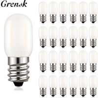 25pcs Dimmable Light Bulbs Vintage E14 220V LED Refrigerator Bulb Frosted T22 1W 2700K 10W Equivalent Mini Night Light Bulbs