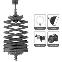 Fotografie 78 Zoll/200 cm robuster Auslegerarm zur Decken- und Wandmontage, platzsparend, Ständer für Ringlicht-Blitzkamera-Softbox