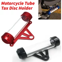 Motorcycle Secure Tube Tax Disc Holder Universal Motorbike Tax Disc Tube Cylindrical Holder Frame Waterproof with Screwdriver