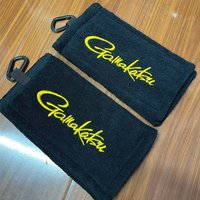 Gamakatsu Double Layer Fishing Towel with Clip Thicken Durable Bait Towel Absorbent Non-stick Car Wash Towel Fishing Accessories