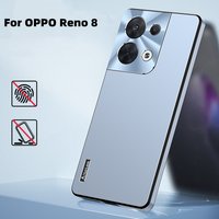 For OPPO Reno 8 Case Luxury Metal Matte Phone Cover For OPPO Reno8 Pro Shock Resistant Lens Full Protection Case Funda