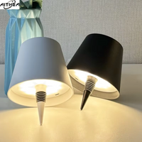 AITHEA Kabellose LED-Weinflaschenleuchte Wiederaufladbare Vasen-Tischlampe mit Touch-Schalter Nachtlicht für Café, Bar, Club, Restaurant-Dekoration