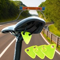 Bicycle Reflector, Switchable Triangular Safety Light, Suitable for Road/Mountain/City Bikes, Easy to Install/Remove