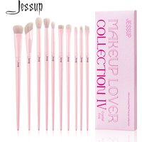 Set de pinceaux Jessup pour ombres à paupières Pinceau maquillage yeux rose Pinceau Correcteur Premium Vegan Ombre à paupières Pinceau de maquillage de doublure Pinceau estompeur pour le maquillage,