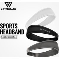 WRELS Men Women Anti-Slip Sports Headband Sweatband Quick Dry Breathable Absorbent Elastic Cycling Gym Fitness Running Hairband