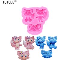 Moule en silicone pour poupées de dessin animé, fabrication artisanale de chocolats, gâteaux, décoration de desserts, accessoires de pâtisserie, moule en résine.
