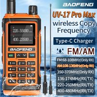 BAOFENG UV-17 PRO Walkie Talkie AM Type C Charging UV17PRO Ham Portable Two Way Radio 999CH Long Range FM Hunting Six Band