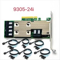 LSI SAS 9305-24i SAS3224 IT-Mode HBA JBOD PCI-E 3.0 SATA / SAS 6-Port SAS3 12Gb/s 6*SFF-8643 SATA Cable