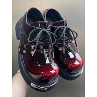 Luxury Man Shoes Designer Derby Shoes Punk Style Big Head Glossy Casual Leather Shoes Platform Rivet Men's Sneaker Hairstylist
