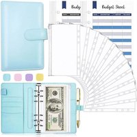 Budget Binder Notebook A6 Planner Cash Envelope Savings Money 6 Holes Binder for Financial A6 Loose-leaf Notebook Housing Set