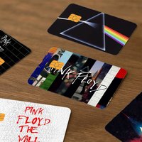 P-pink-k singer F-floyds Waterproof skin protector stickers for bank cards, credit cards, debit cards, public transport cards.
