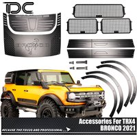 1/10 3D Metal Cover Sheet for TRX4 Bronco 2021 Anti-scratch Armor Sticker RC Crawler Car Upgrade Accessories