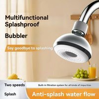 360° rotating kitchen faucet aerator, splash-proof, two modes, universal nozzle, built-in purification filter.