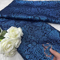 African Water Soluble Lace Sequins Fabrics Nigerian Guipure Cord Lace Fabric For Women Dress Wedding High Quality 5Yards