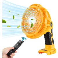 Portable Camping Cordless Fan with Remote Control Compatible with For Dewalt 20V Battery for Power Outage Emergency Garage Use