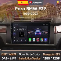 Junsun Radio mit KI-Sprachsteuerung für BMW 5 E39 1995 1996-2003, kabelloses CarPlay, Android Auto Autoradio 2DIN mit Bluetooth, DAB+, GPS, RDS