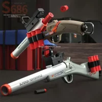 S686 Throwing Shell Shotgun Toy Gun Soft Bullet Airsoft Launcher Outdoor Sports CS Game Pistola Shooter Fun Toy for Boys Gift