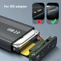 IDE ATA Enclosure Hard Disk for 3.5 Inch IDE HDD SSD USB to IDE HD External Metal Case Hard Drive Box with Power Supply