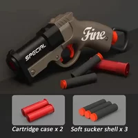 Mini S686 Shell Throwing Soft Bullet Launcher Airsoft Foam Bullet Blaster Outdoor Weapon Children Pistol