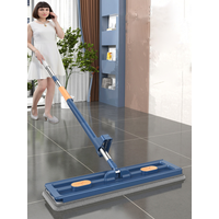 42CM Large Self-Cleaning Flat Floor Mop with Bucket – Ideal for Wooden Floors, Windows, and Household Cleaning