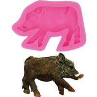 Gadgets - Wildschwein-Keks-Ingwerbrot-Form - Niedliche Schwein-Silikonform für Seife, Kuchen, Kekse, Schokolade, Gelee, Pudding