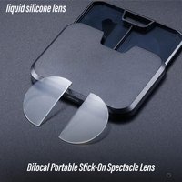 1PCS Silicone Bifocal Reading Lens Anti Blue Light Magnification Stick-on Presbyopic Lenses Eye Protection Reusable 1.0 - 3.0