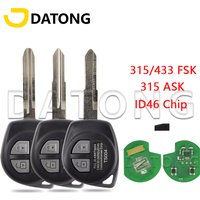 Datong World Car K0ey Remote Control For Suzuki Swift Jimny SX4 Alto Vitara Ignis Splash 315/433MHz ID46 Chip Replacement Key