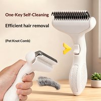 Pet comb cat-specific de-hair comb dog hair thinning brush grooming tool stainless steel cat hair removal brush pet supplies