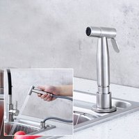 Stainless Steel Kitchen Sink Side Sprayer Set Pull Out Faucet Handheld Bidet Single Cold Water Tap For Washing Fruit Vegetables