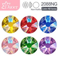 DUOER SS16-SS30 Top Quality AAAAA 2088 Color AB Glass Crystal Rhinestones Flatback 8 Big 8 Small Stones DIY Nail Art 2088NG-2