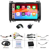 Autoradio-Navigationssystem 9 Zoll für Mercedes Benz A-Klasse W169 04-12 B-Klasse W245 04-12 V-Klasse W639 Vito&Viano 06-14 W906 Sprinter 2500 06-12 4-Kern 4+64G GPS WiFi Bluetooth FM SWC